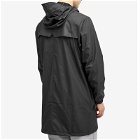 Rains Men's Long Cargo Jacket in Black
