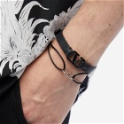 Valentino Men's V Logo Bracelet in Black