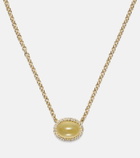 Octavia Elizabeth Bermuda Grass 18kt gold chain necklace with beryl and diamonds