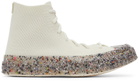 Converse White Renew Chuck 70 Knit High Top Sneakers