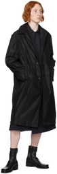 stein Black Oversized Open Collar Shirt