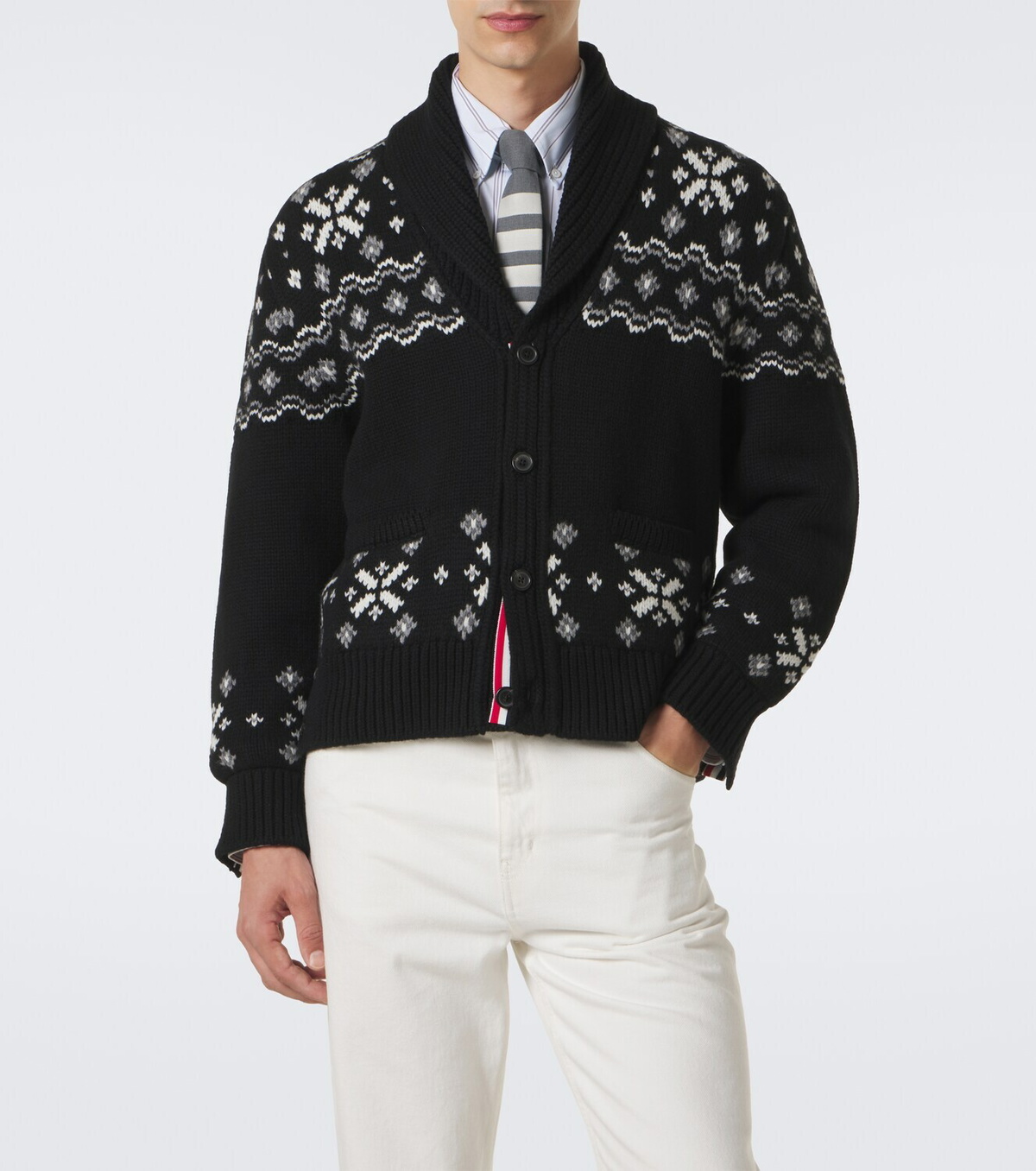 Thom Browne Fair Isle intarsia cashmere cardigan