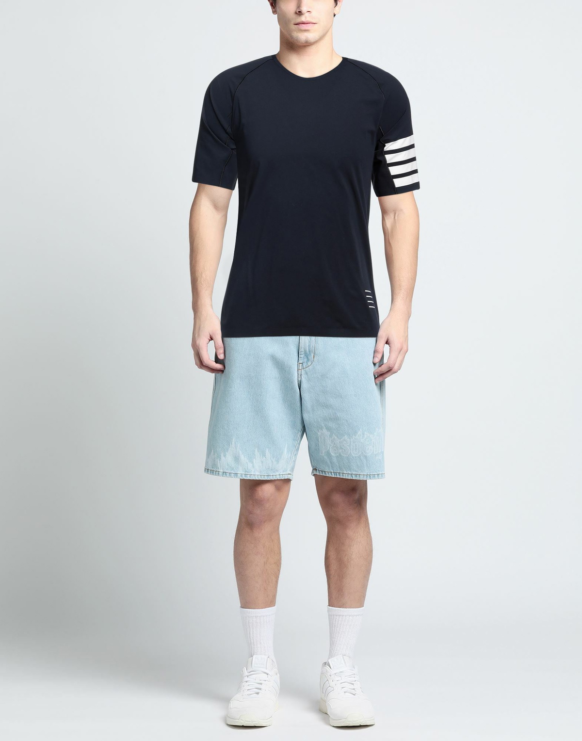 Thom Browne Mens T-shirt Midnight in Blue