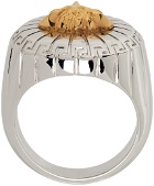 Versace Silver & Gold Medusa Biggie Ring