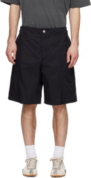 Solid Homme Black Nylon Shorts