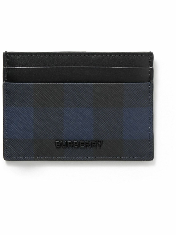 Photo: Burberry - Leather-Trimmed Checked Coated-Canvas Cardholder