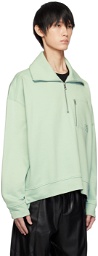 Wooyoungmi Green Quarter Zip Sweatshirt