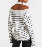 McQueen Cable-knit striped cardigan