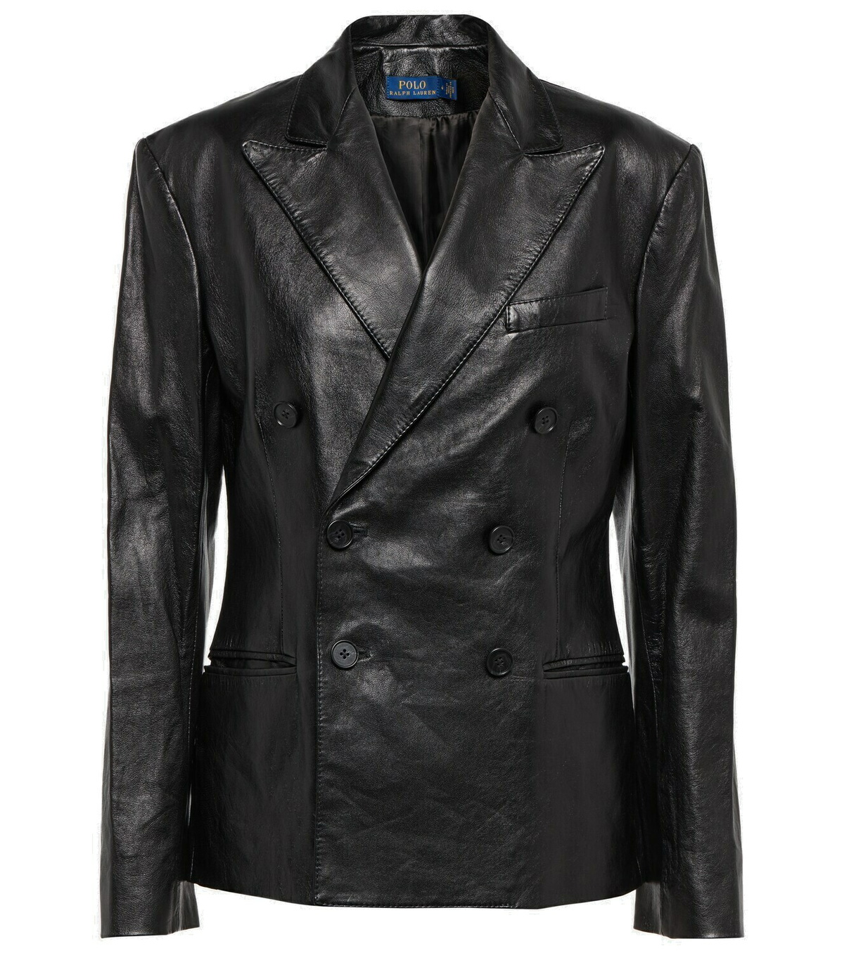 ラルフローレン Double Breasted Leather Car Coat Leather Car Coat