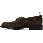 Thom Browne Brown Calf Suede Boat Shoes