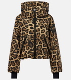 Goldbergh Pantera leopard-print down ski jacket