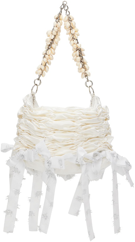 Photo: Chopova Lowena SSENSE Exclusive White Wedding Mini Pearl Bag