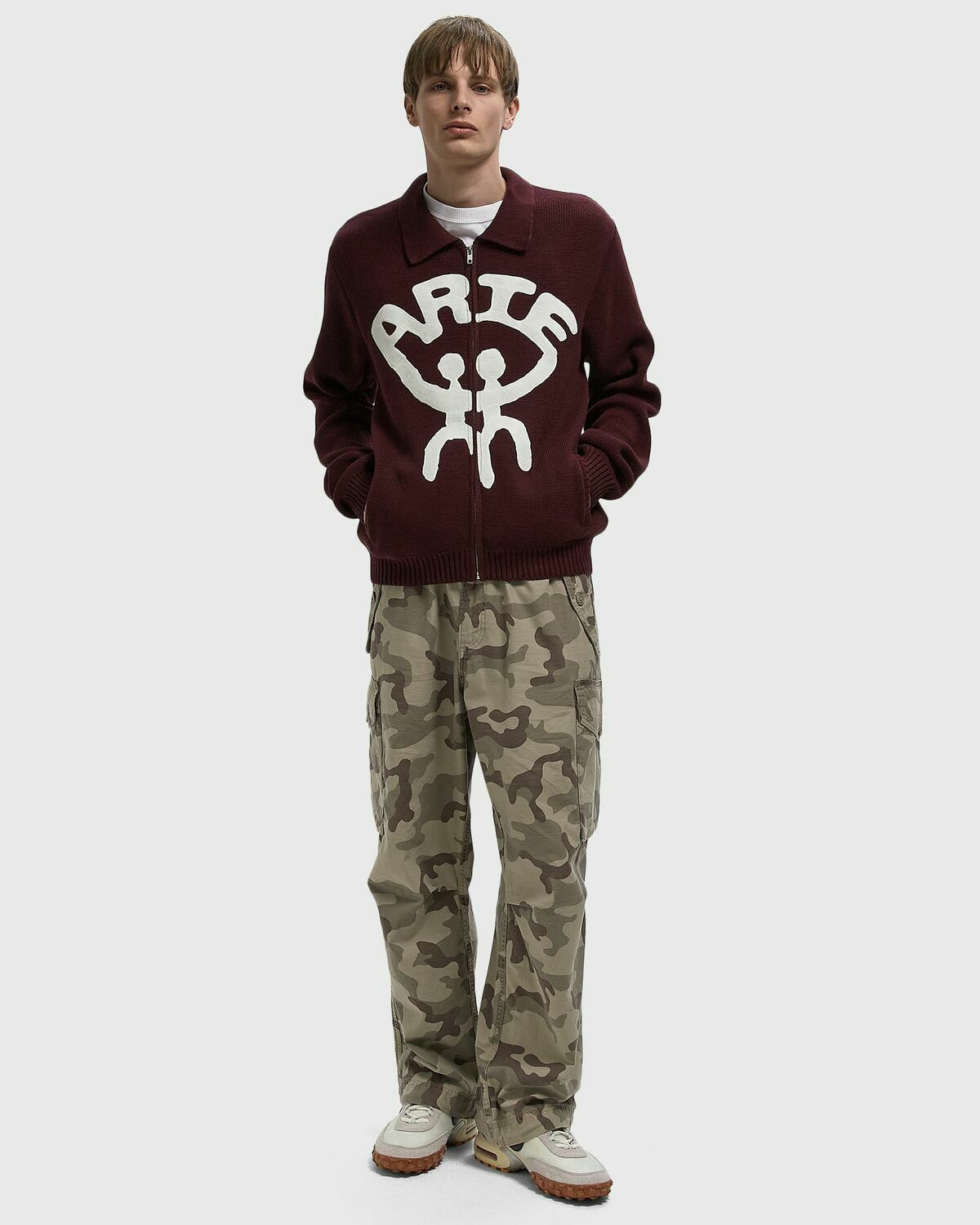 Arte Antwerp All Together Cardigan Red Mens Pullover