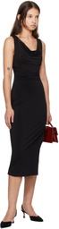 GUIZIO Black Cara Midi Dress