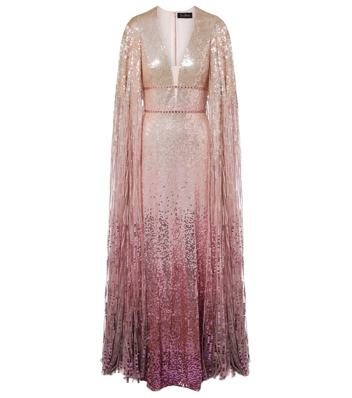 Photo: Jenny Packham Easy Breezy sequined caped gown