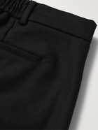 Frame - Wide-Leg Wool-Twill Trousers - Black