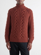 Brunello Cucinelli - Cable-Knit Cashmere Rollneck Sweater - Red