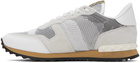 Valentino Garavani White & Beige Rockrunner Sneakers