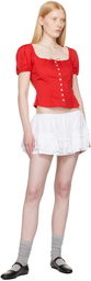 Sandy Liang Red Walnut Blouse