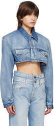 VTMNTS Blue Cropped Denim Jacket