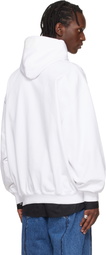 VETEMENTS White Taped Logo Hoodie