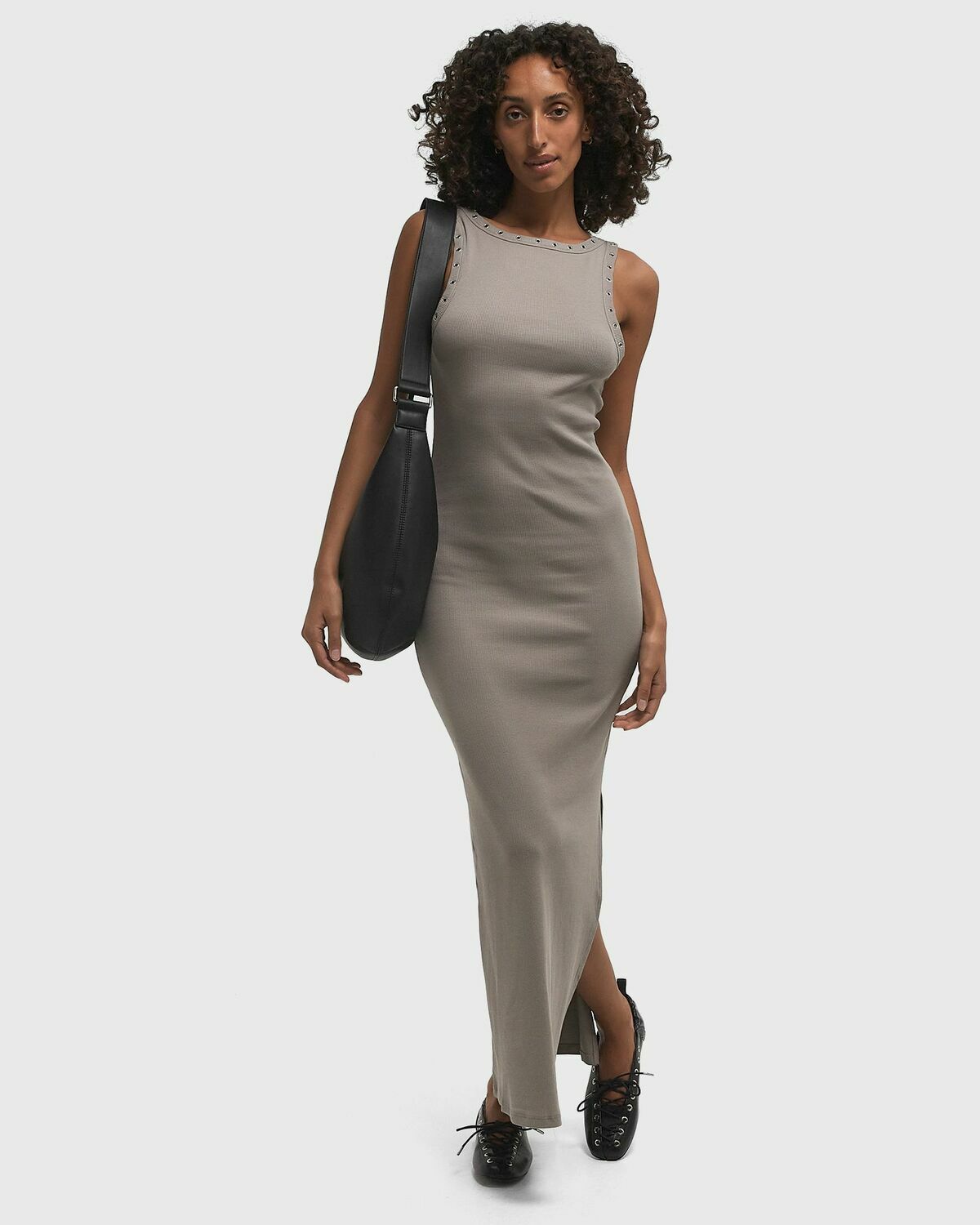 Gestuz GZDREW REVERSIBLE EYELET DRESS Grey Women