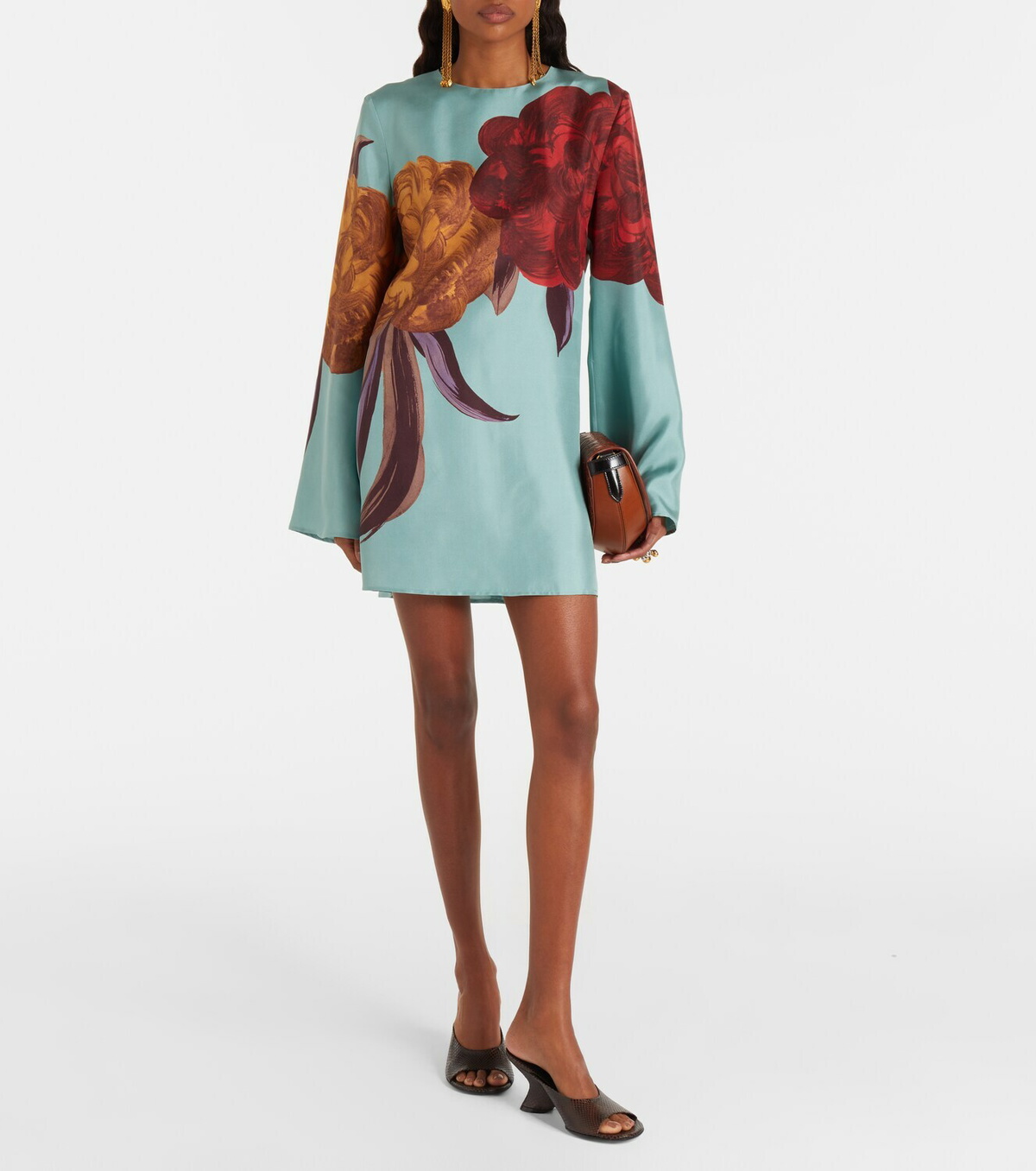 La DoubleJ Supremes Swing floral silk minidress