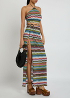 Missoni Zigzag Metallic-knit Cover-up Midi Skirt Multicoloured