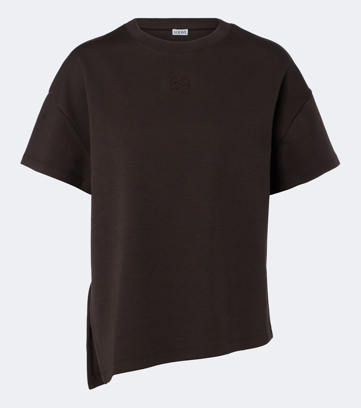 Loewe Anagram asymmetrical cotton-blend T-shirt