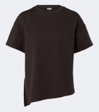 Loewe Anagram asymmetrical cotton-blend T-shirt