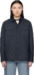 RRL Navy Quilted Overshirt