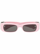 Balenciaga Eyewear Pink Rectangle Frame Sunglasses