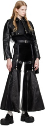 Noir Kei Ninomiya Black Cropped Leather Jacket