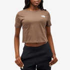 The North Face Women's Cropped Simple Dome T-Shirt in Brown