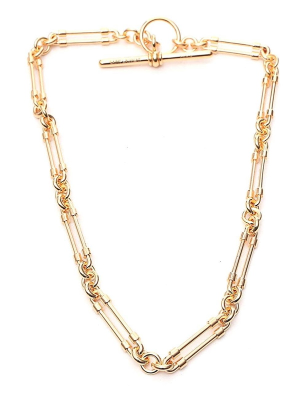 Photo: Saint Laurent T Bar Elongated Chain Necklace