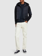 MONCLER Wool Blend Tricot Down Jacket