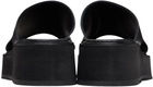 Julius Black Edge Cut Leather Sandals