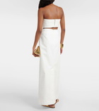 Adriana Degreas Cotton-blend maxi skirt