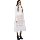 Loewe White Rib Knit and Organdy Dress
