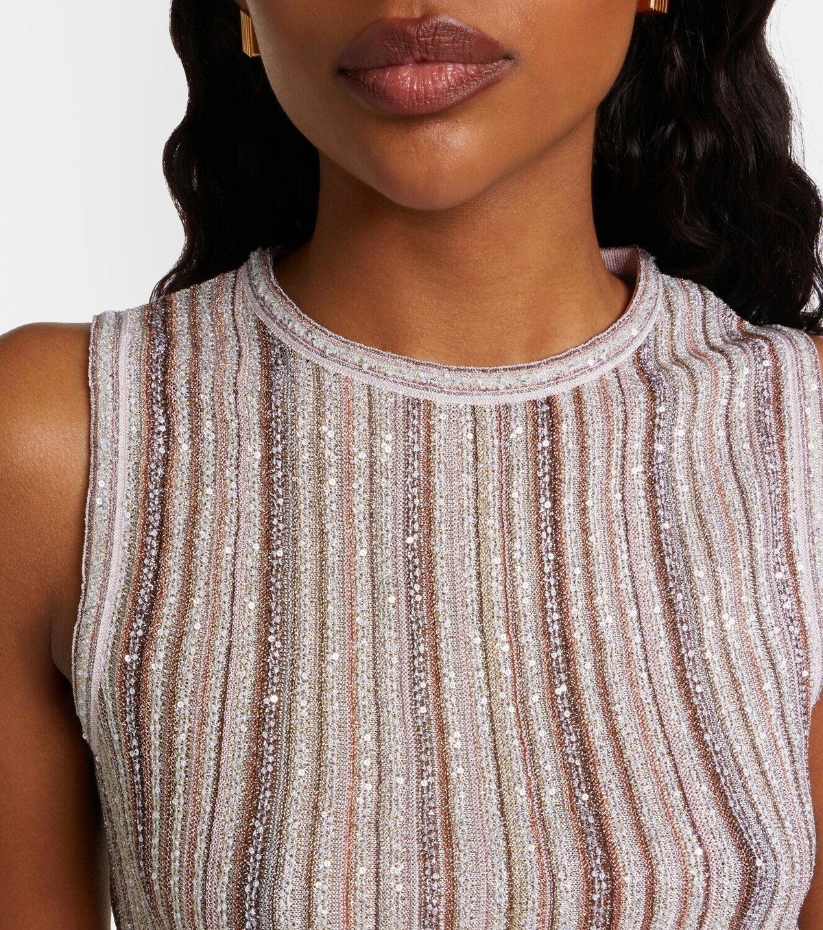 Missoni Striped lamé top