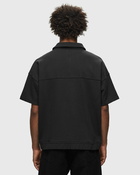 Rhude Rhude Pique Snap Short Sleeve Polo Black - Mens - Polos