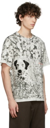 Eckhaus Latta White & Grey Graphic T-Shirt