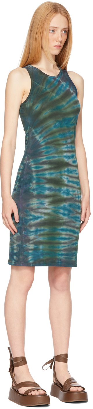 Thermal Knit Tie Dye Racerback Mini Dress main image 0