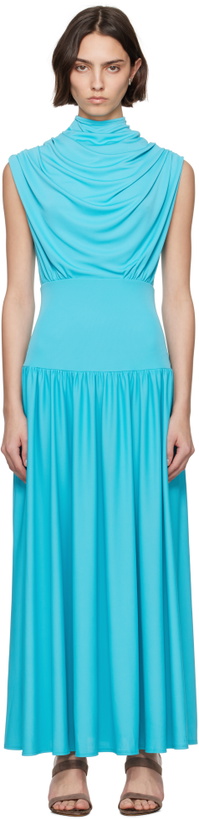 Photo: Kallmeyer Blue Victoria Draped Maxi Dress