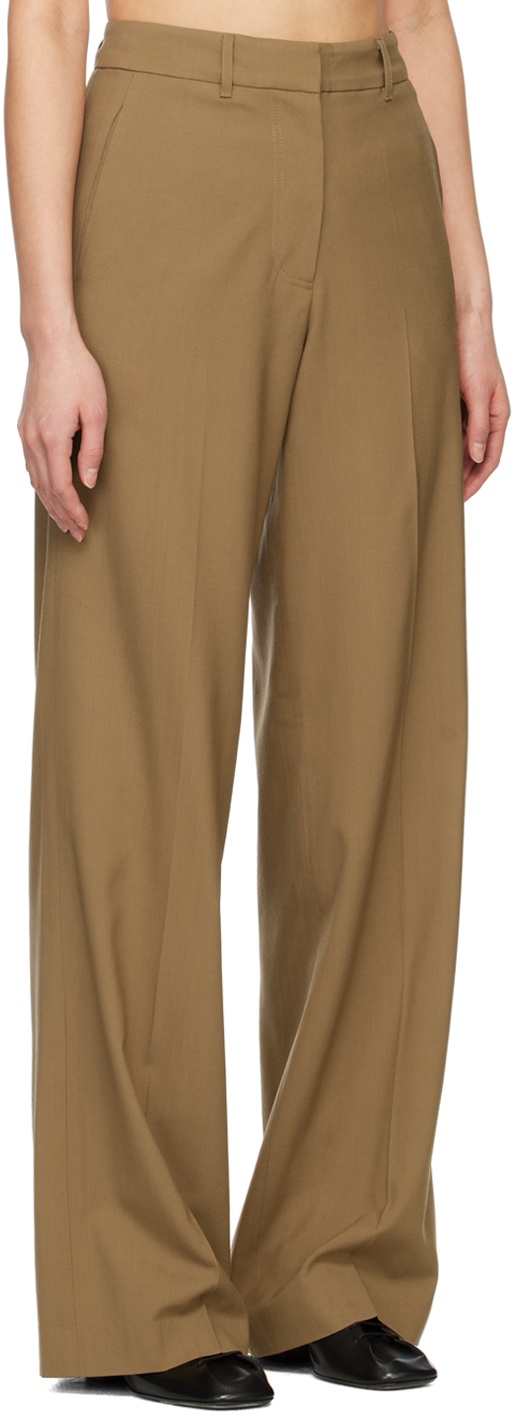 Arch The Brown Simple Line Trousers Arch The