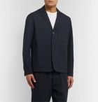 Barena - Midnight-Blue Unstructured Virgin Wool-Blend Seersucker Suit Jacket - Blue