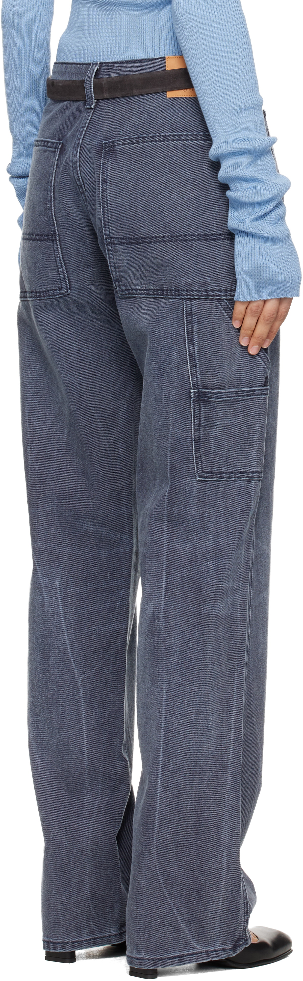 6397 Navy Long Painter Jeans