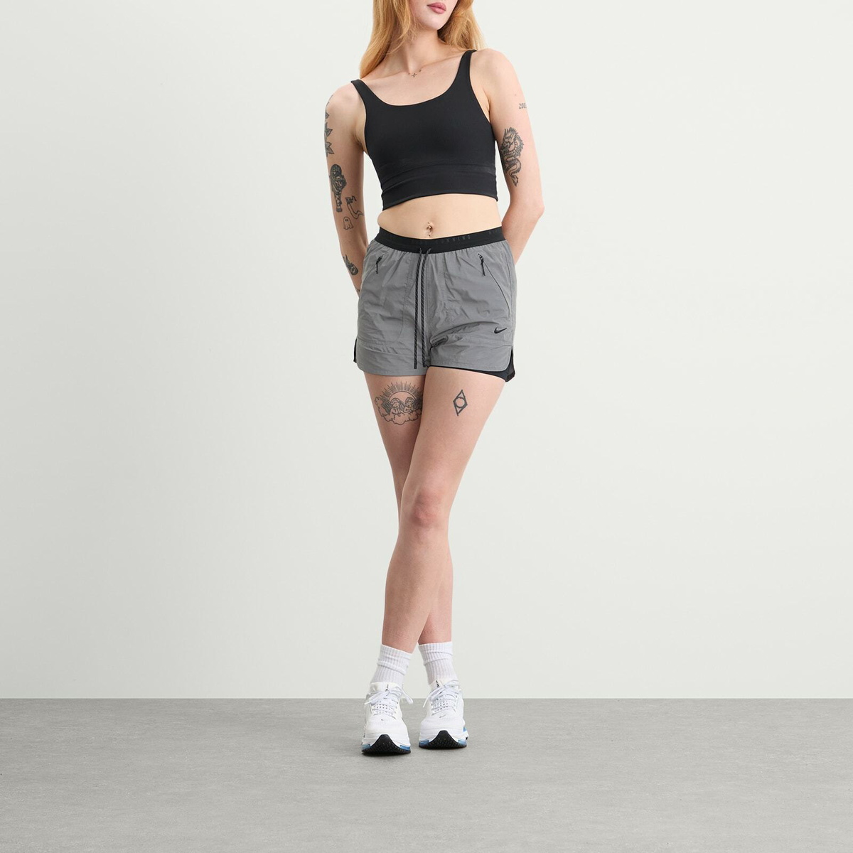 Nike Reflective 4 inch 2 in 1 Shorts in Black/Reflective Silver