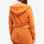 Mayde Women's Slim Cropped Zip Hoodie in Terracotta