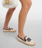 Miu Miu Logo embroidered drill espadrilles